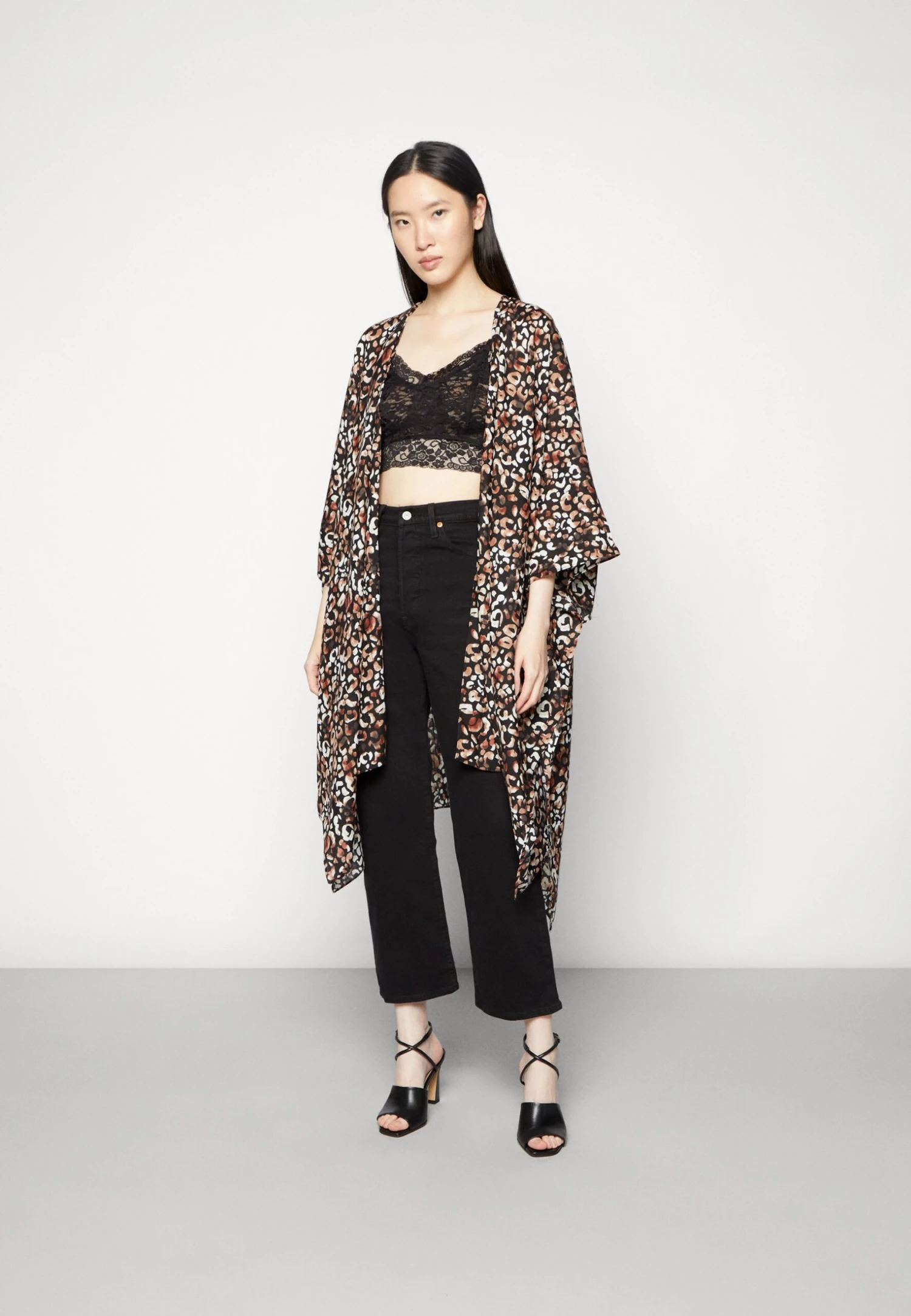 Anna Field Poncho - Brown/Black 3 Anna Field Poncho - Brown/Black