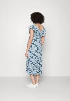 Midi V Flared Dress Witrh Ruffle Sleevees - Jerseyjurk - Dark Blue/Blue 10 Midi V Flared Dress Witrh Ruffle Sleevees - Jerseyjurk - Dark Blue/Blue -Anna Field 0339ed7db2dd4cfaab1930f7c9a6582f
