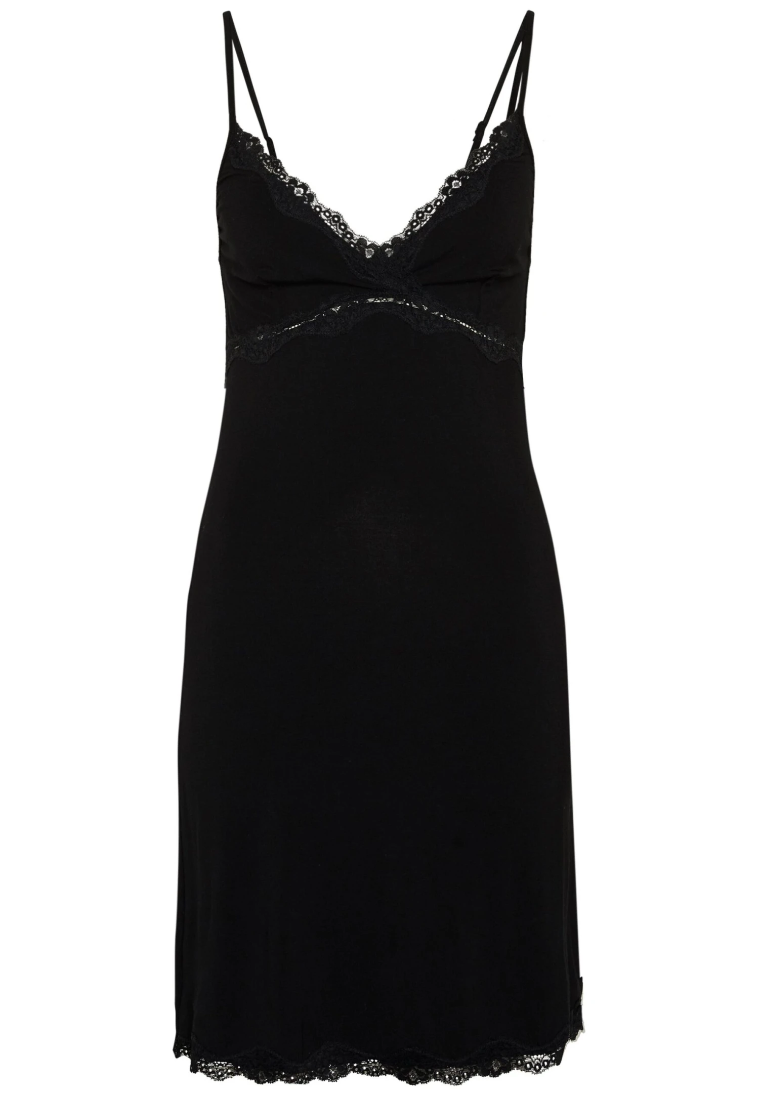 Anna Field Heidi Short Sleeves Viscose Nightdress - Nachtjapon - Black 6 Anna Field Heidi Short Sleeves Viscose Nightdress - Nachtjapon - Black - Afbeelding 4