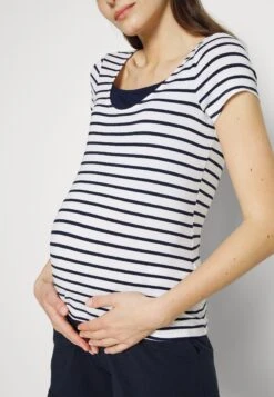 Maternity Double Layer Nursing- T-Shirt Print - Dark Blue/White -Anna Field 0ddeb8e4ebd1461daf0d502c5a01dd0c
