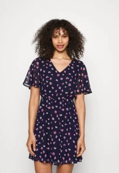 Anna Field V-Neck Sleeve Dress- Jurk - Dark Blue/Pink 14 Anna Field V-Neck Sleeve Dress- Jurk - Dark Blue/Pink -Anna Field 128815276b3e4d32b862a9da869ec04c