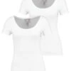 Anna Field 2 Pack- T-Shirt Basic - White 1 Anna Field 2 Pack- T-Shirt Basic - White -Anna Field 13d568df97994f01b1c66f061646615c