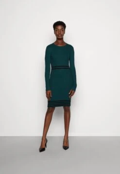 Anna Field Gebreide Jurk - Dark Green/Black