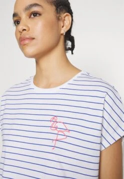 Anna Field Placed Stripe Flamingo Francesca- T-Shirt Print - White -Anna Field 25ac94e327cd4fb198b29d48d962ea8e