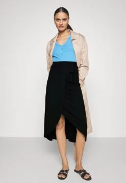 Anna Field Basic Wrap Over Midi Skirt- A-Lijn Rok - Black -Anna Field 264acaf8c7414ababd1c8ed4dc1432a7