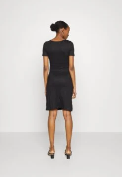 Short Sleeves Ruched Waist Mini Flared Dress - Jerseyjurk - Black 9 Short Sleeves Ruched Waist Mini Flared Dress - Jerseyjurk - Black -Anna Field 2adfa25012d34af7bc292437f6e55ebc