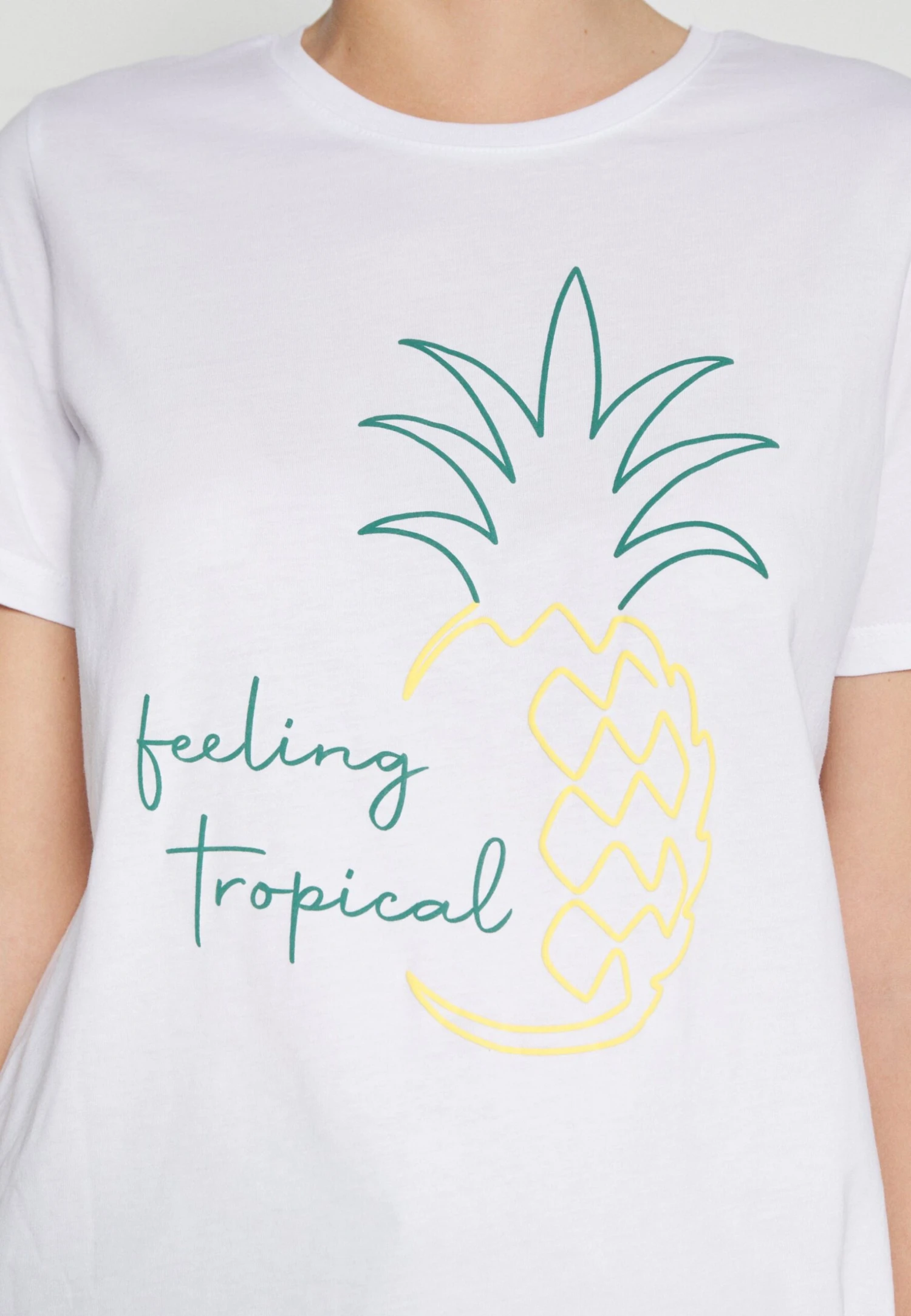 Anna Field Hattie Pineapple Puff - T-Shirt Print - White 9 Anna Field Hattie Pineapple Puff - T-Shirt Print - White - Afbeelding 7