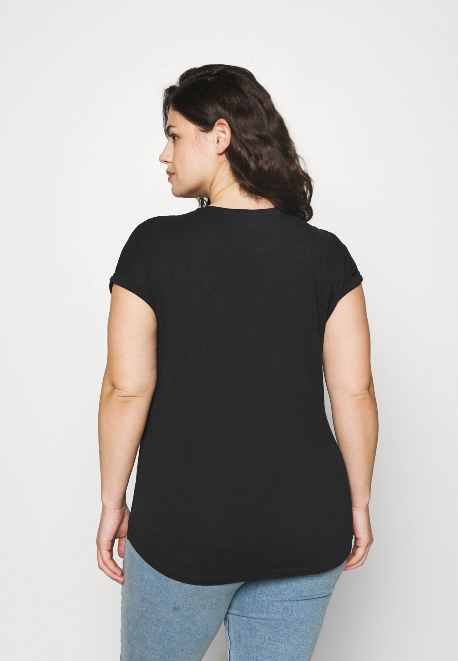 Slub Jersey- T-Shirt Basic - Black 5 Slub Jersey- T-Shirt Basic - Black - Afbeelding 3