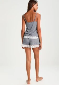 Anna Field Sarah Short Pj Set- Pyjama - Off-White/Dark Blue -Anna Field 33d0e936af774883bb2b5a180610a668