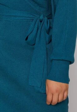 Wrap V Ausschnitt Mini Strickkleid Mit Gürtel - Gebreide Jurk - Teal 11 Wrap V Ausschnitt Mini Strickkleid Mit Gürtel - Gebreide Jurk - Teal -Anna Field 3a021df5f88c4e948e46ea59bbaabd47