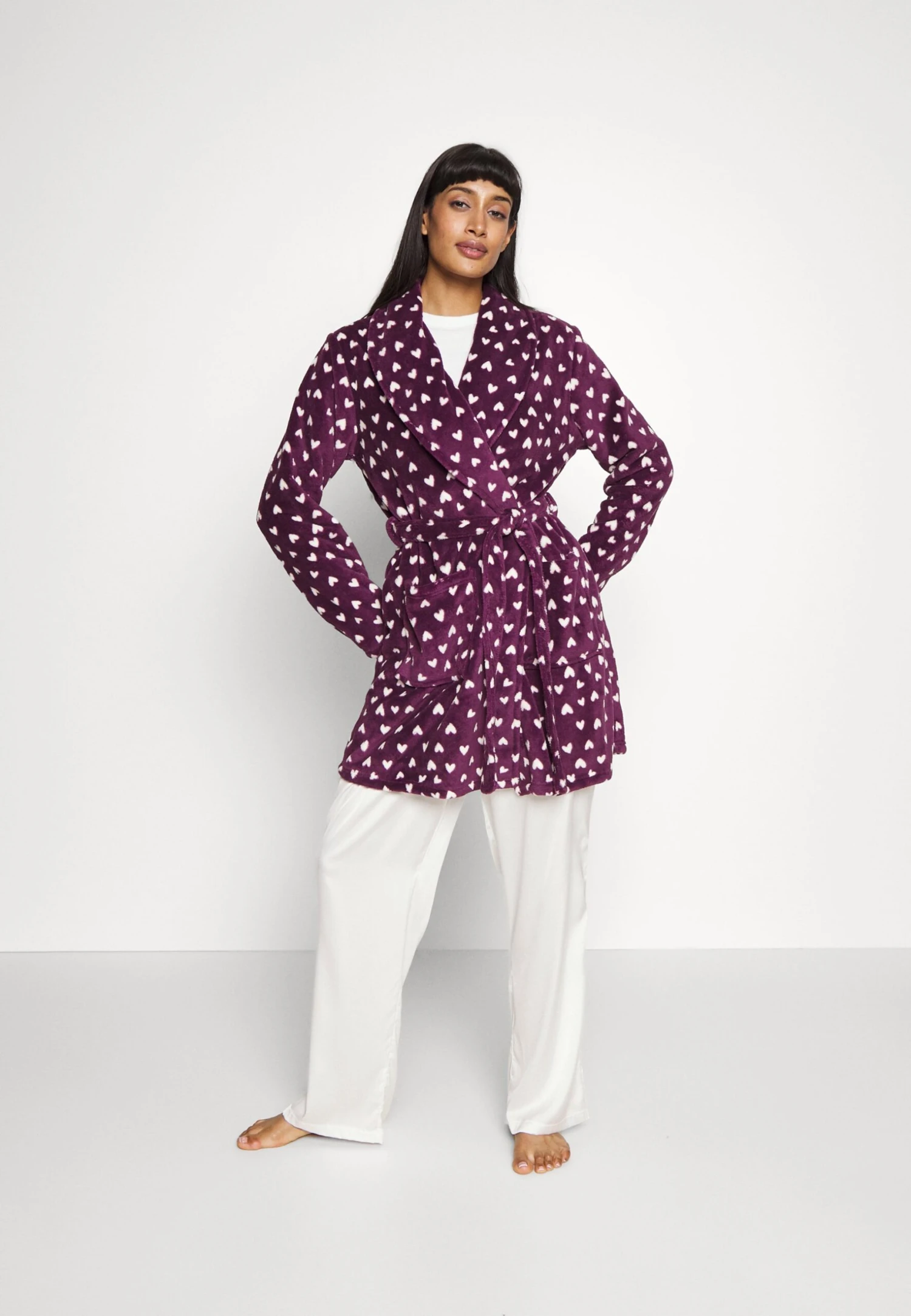 Anna Field Badjas - Dark Red/Beige 4 Anna Field Badjas - Dark Red/Beige - Afbeelding 2