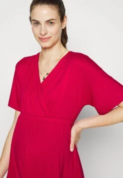 Short Sleeves Flared Mini Dress- Jerseyjurk - Red -Anna Field 3b211351eb804828a5f9f2effa34d5c9