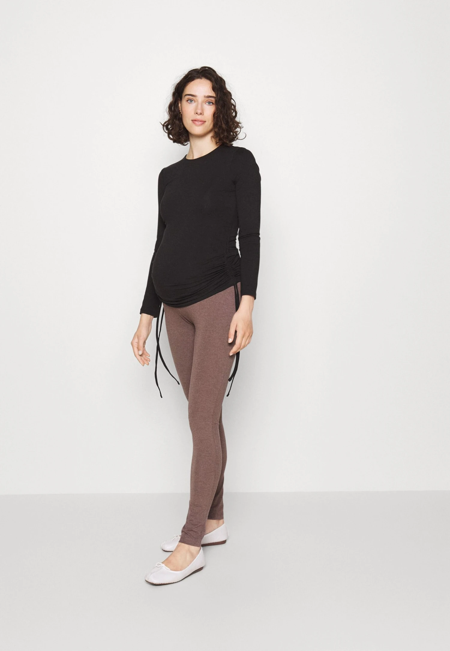 Leggings Maternity - Legging - Black - Mottled Dark Brown 3 Leggings Maternity - Legging - Black - Mottled Dark Brown