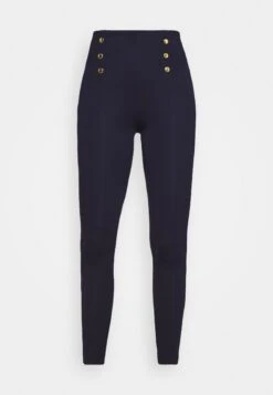 Anna Field Punto Leggings With Button Detail - Legging - Dark Blue -Anna Field 46a980d243e44bd0bc0b317bca04d1ba