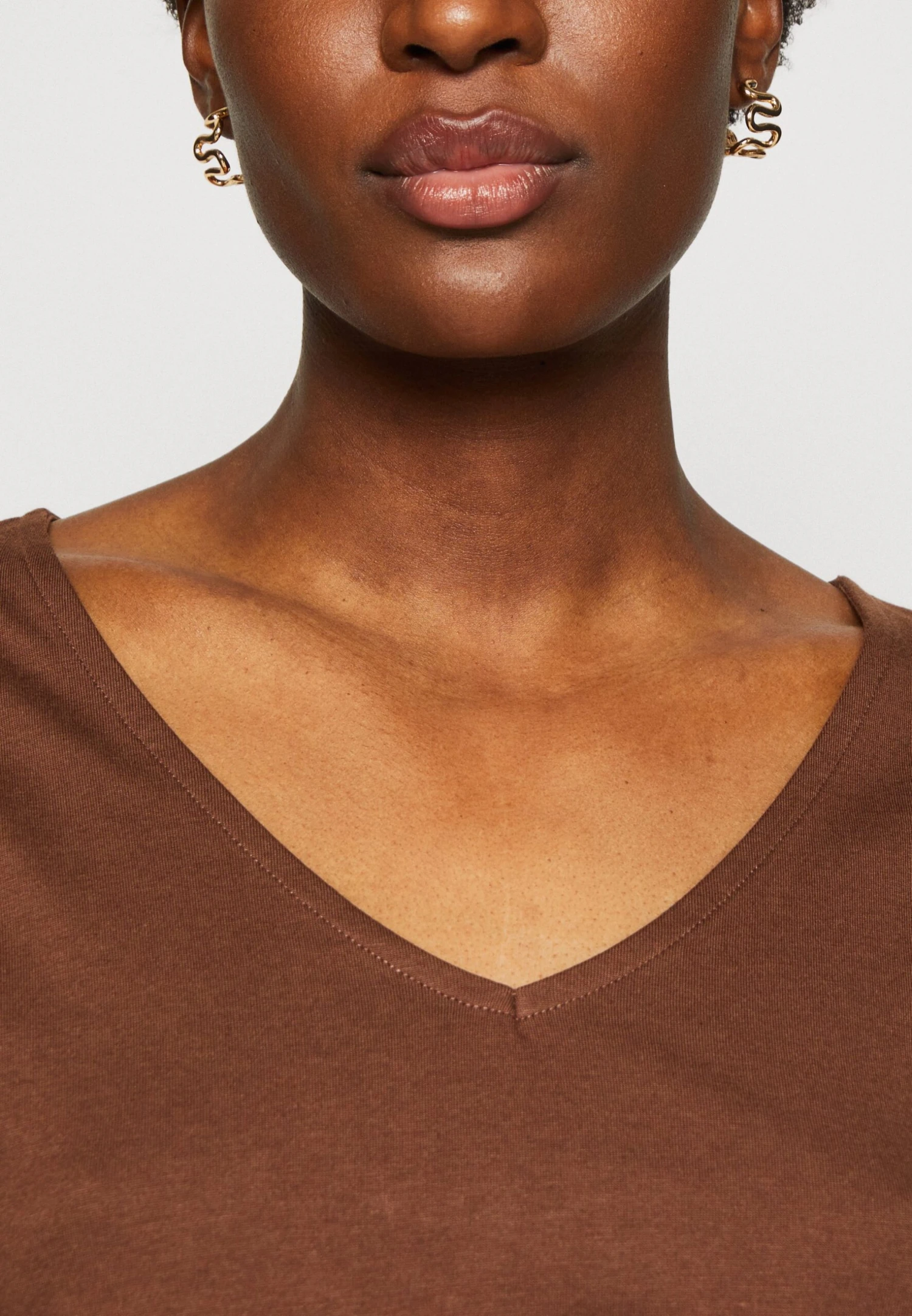 Anna Field T-Shirt Basic - Dark Brown 8 Anna Field T-Shirt Basic - Dark Brown - Afbeelding 6