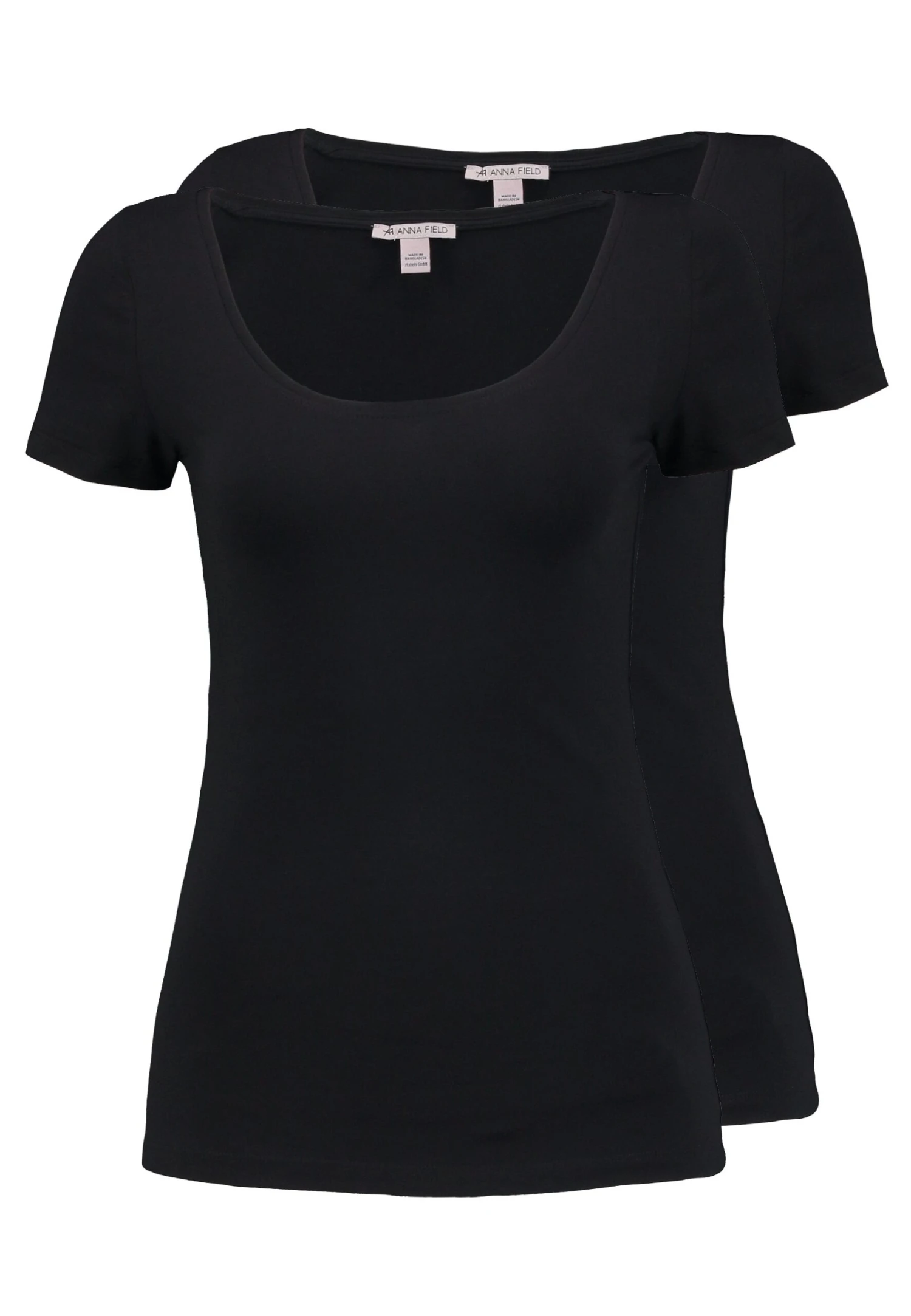 Anna Field 2 Pack- T-Shirt Basic - Black 3 Anna Field 2 Pack- T-Shirt Basic - Black