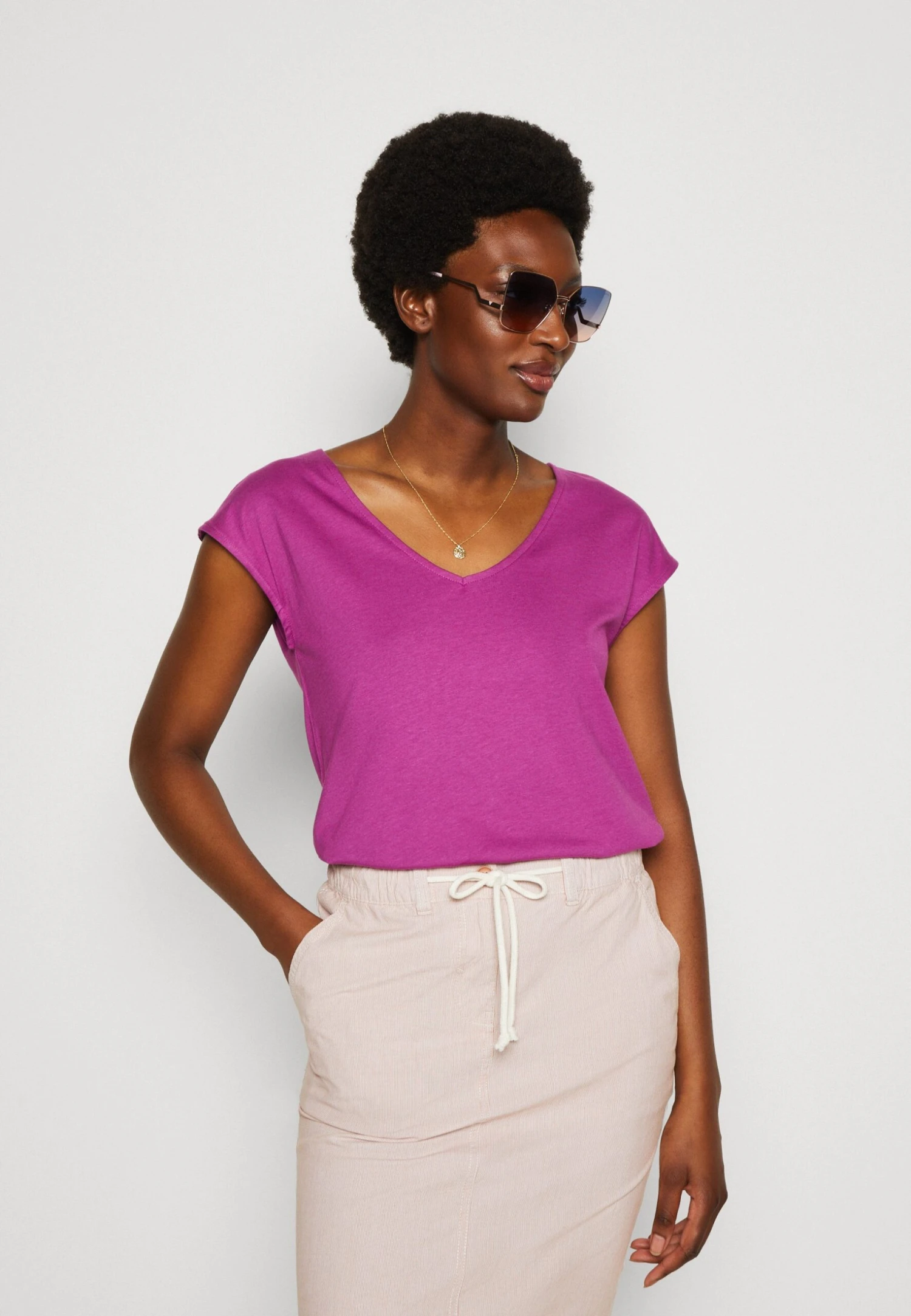 Anna Field T-Shirt Basic - Purple 6 Anna Field T-Shirt Basic - Purple - Afbeelding 4