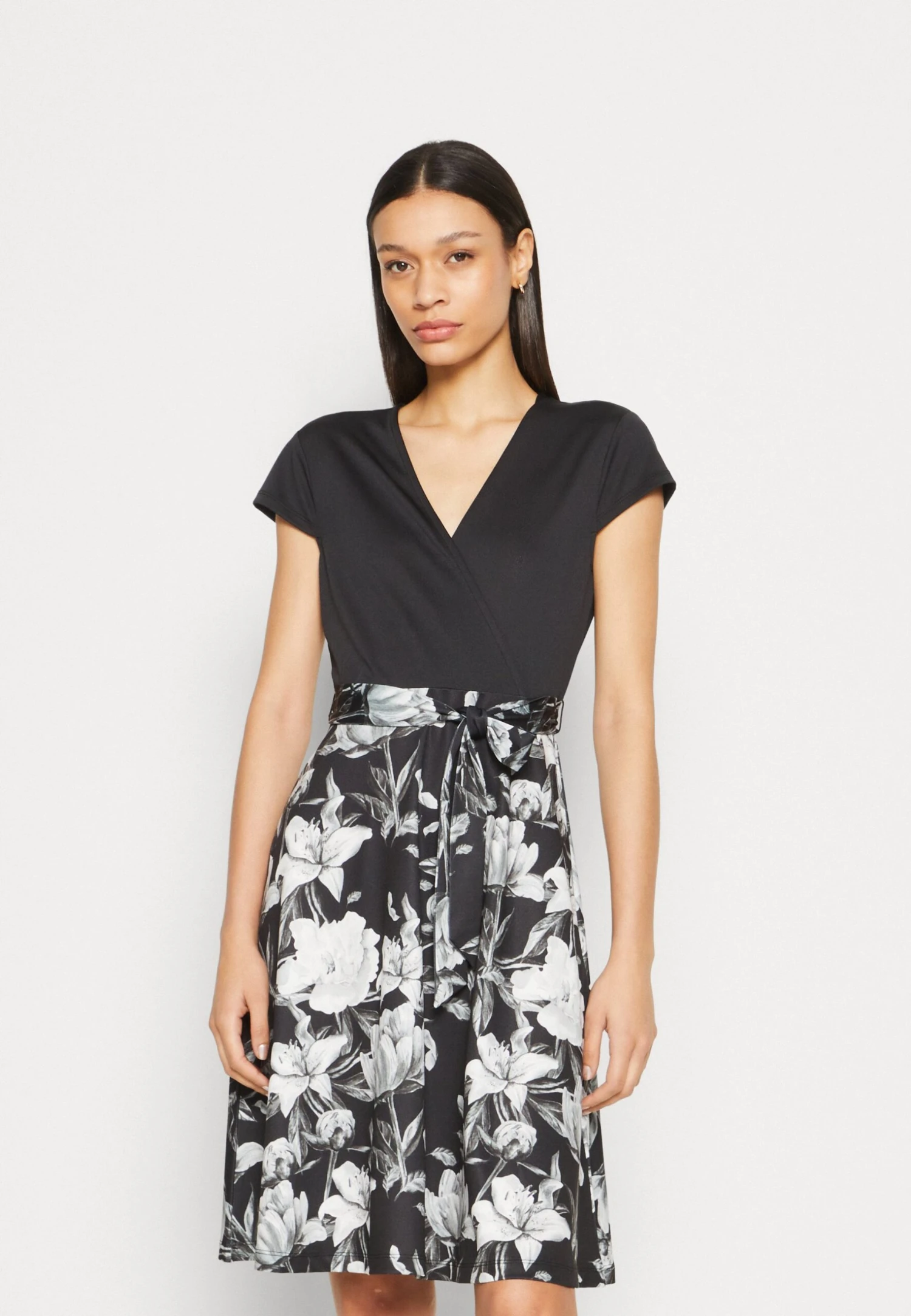 Anna Field Jerseyjurk - Black/Grey/White 5 Anna Field Jerseyjurk - Black/Grey/White - Afbeelding 3
