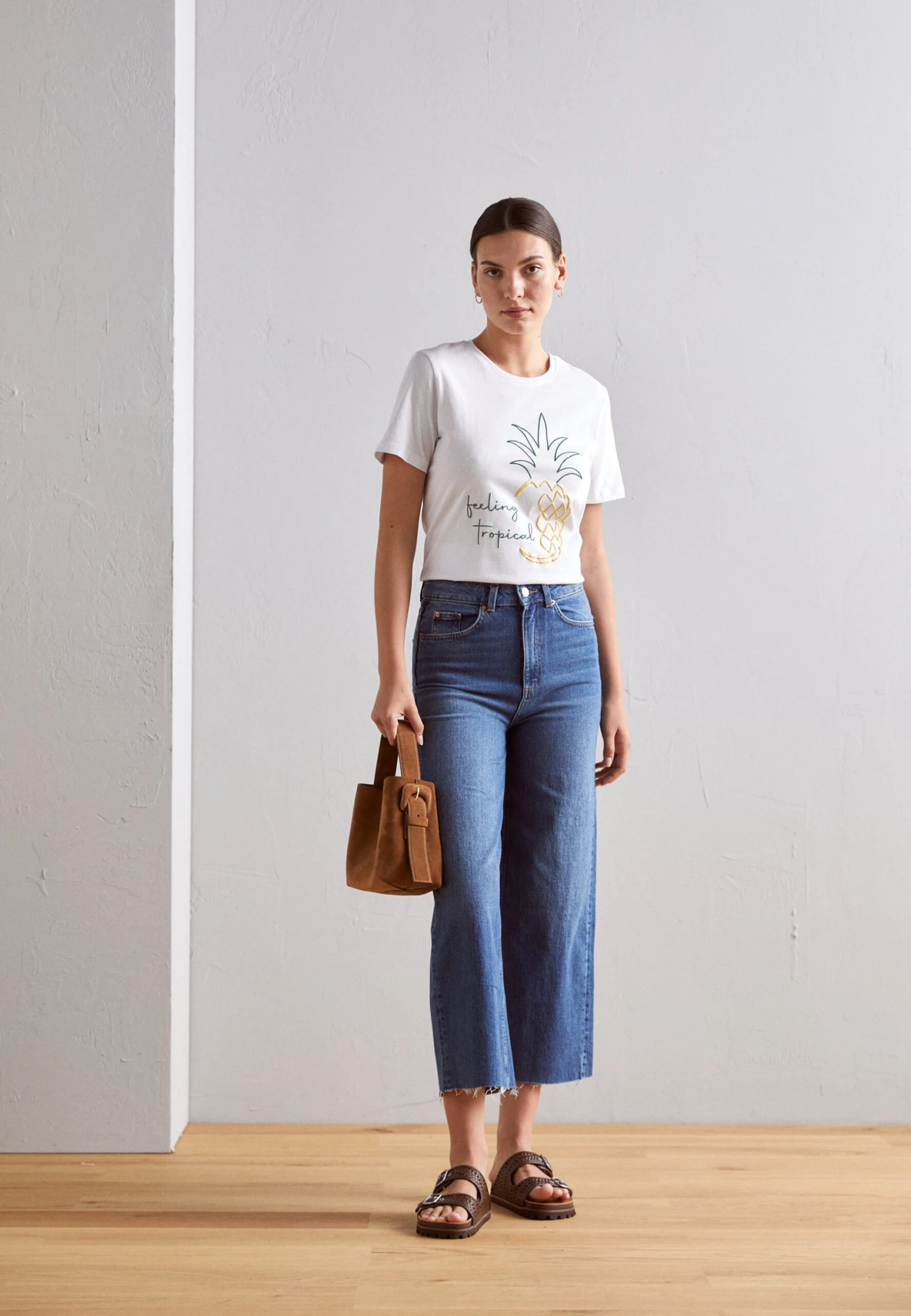 Anna Field Hattie Pineapple Puff - T-Shirt Print - White 4 Anna Field Hattie Pineapple Puff - T-Shirt Print - White - Afbeelding 2