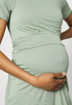 Short Sleeves Ruched Waist Mini Flared Dress - Jerseyjurk - Light Green 11 Short Sleeves Ruched Waist Mini Flared Dress - Jerseyjurk - Light Green -Anna Field 642d80165ad64bb3a32364f3cbfdbc90