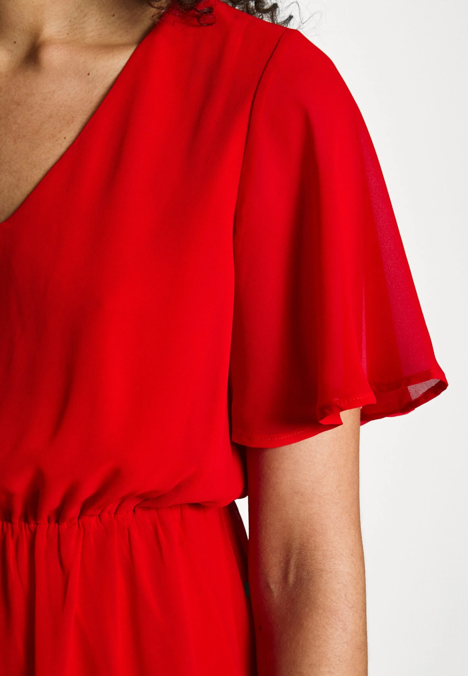 Anna Field V-Neck Sleeve Dress- Jurk -Dark Red 8 Anna Field V-Neck Sleeve Dress- Jurk -Dark Red - Afbeelding 6