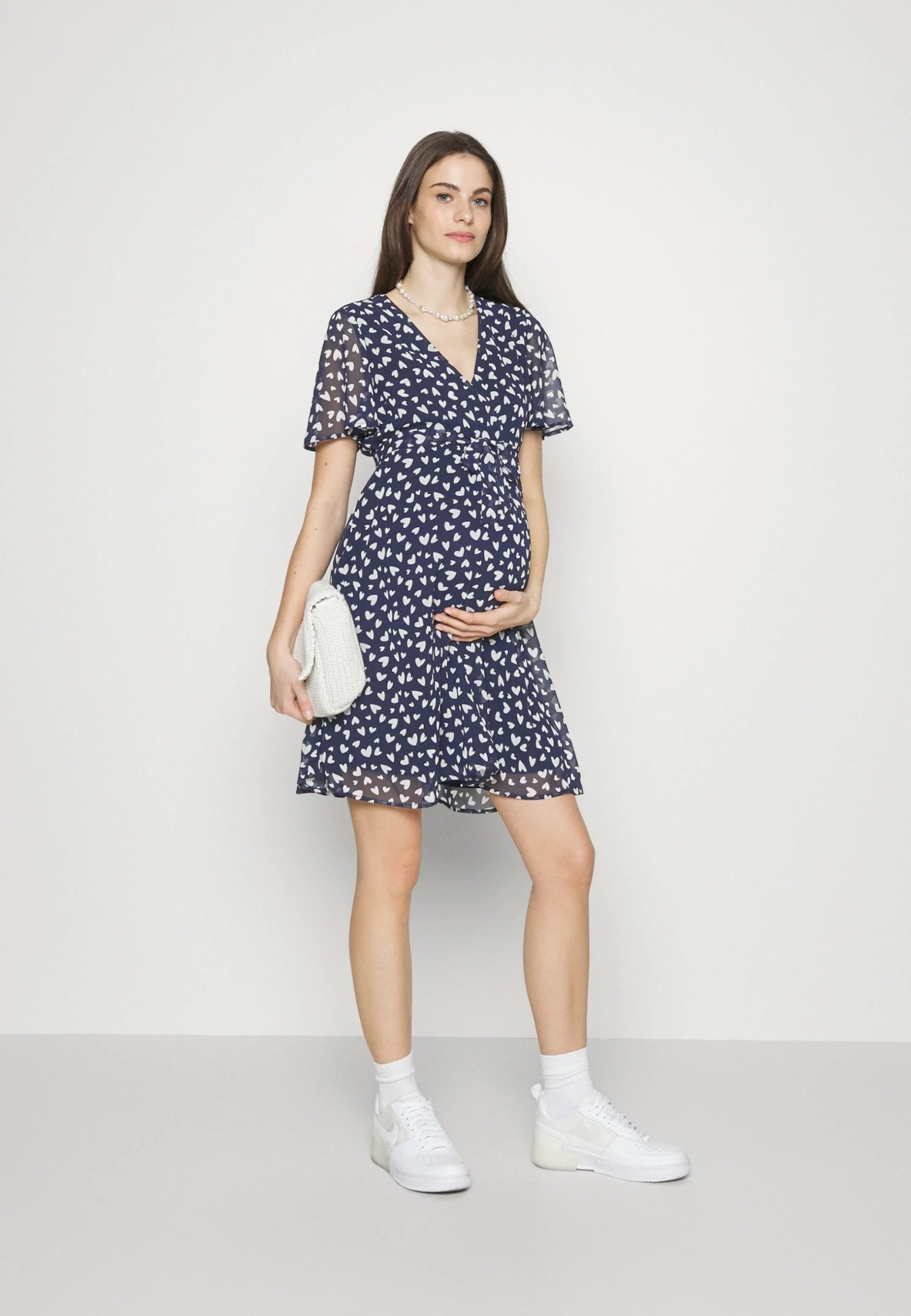 Jurk - Dark Blue/White 4 Jurk - Dark Blue/White - Afbeelding 2