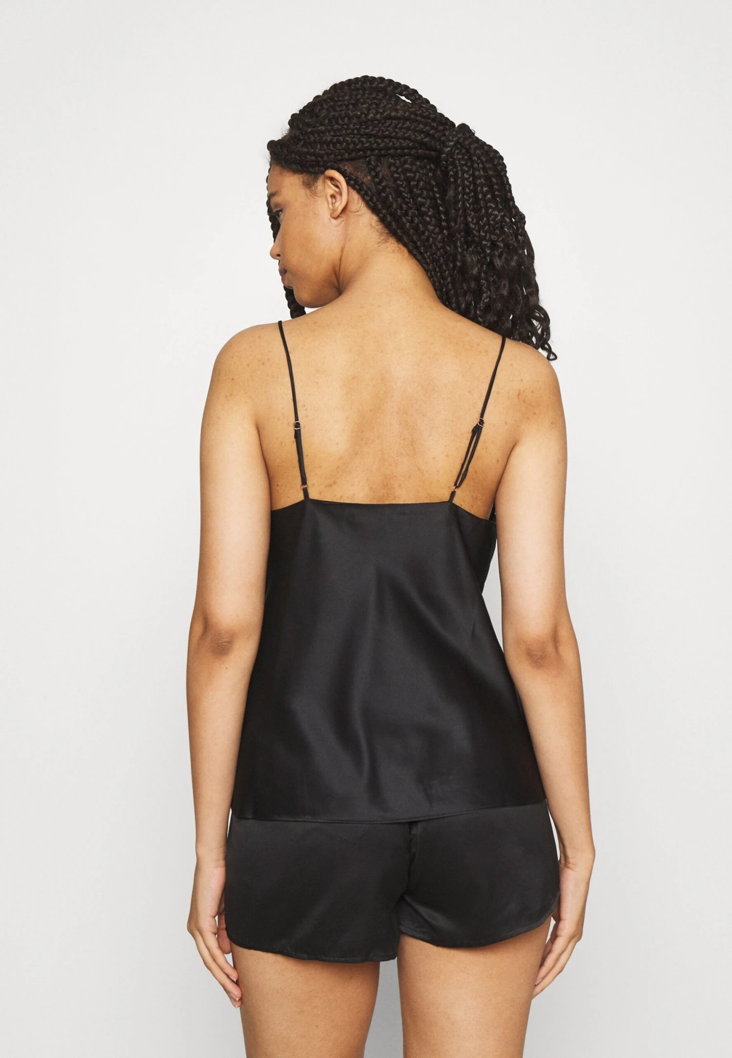 Anna Field Simple Satin Short Set - Pyjama - Black 5 Anna Field Simple Satin Short Set - Pyjama - Black - Afbeelding 3