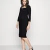Notch Neckline Midi Dress - Jerseyjurk - Black -Anna Field 745887bcaafc454abffcdfca4f151e44