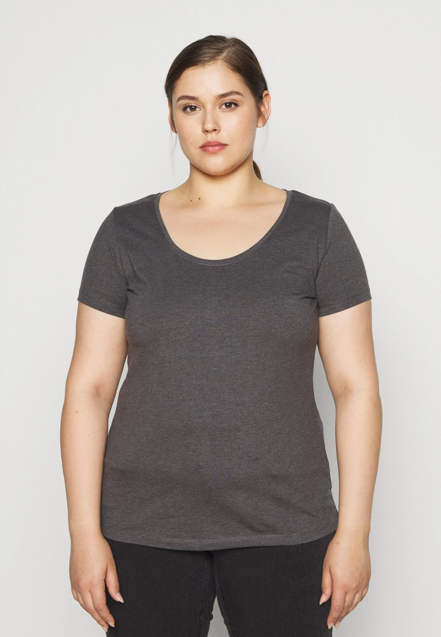 3Er Pack- T-Shirt Basic - White/Black/Dark Grey 5 3Er Pack- T-Shirt Basic - White/Black/Dark Grey - Afbeelding 3