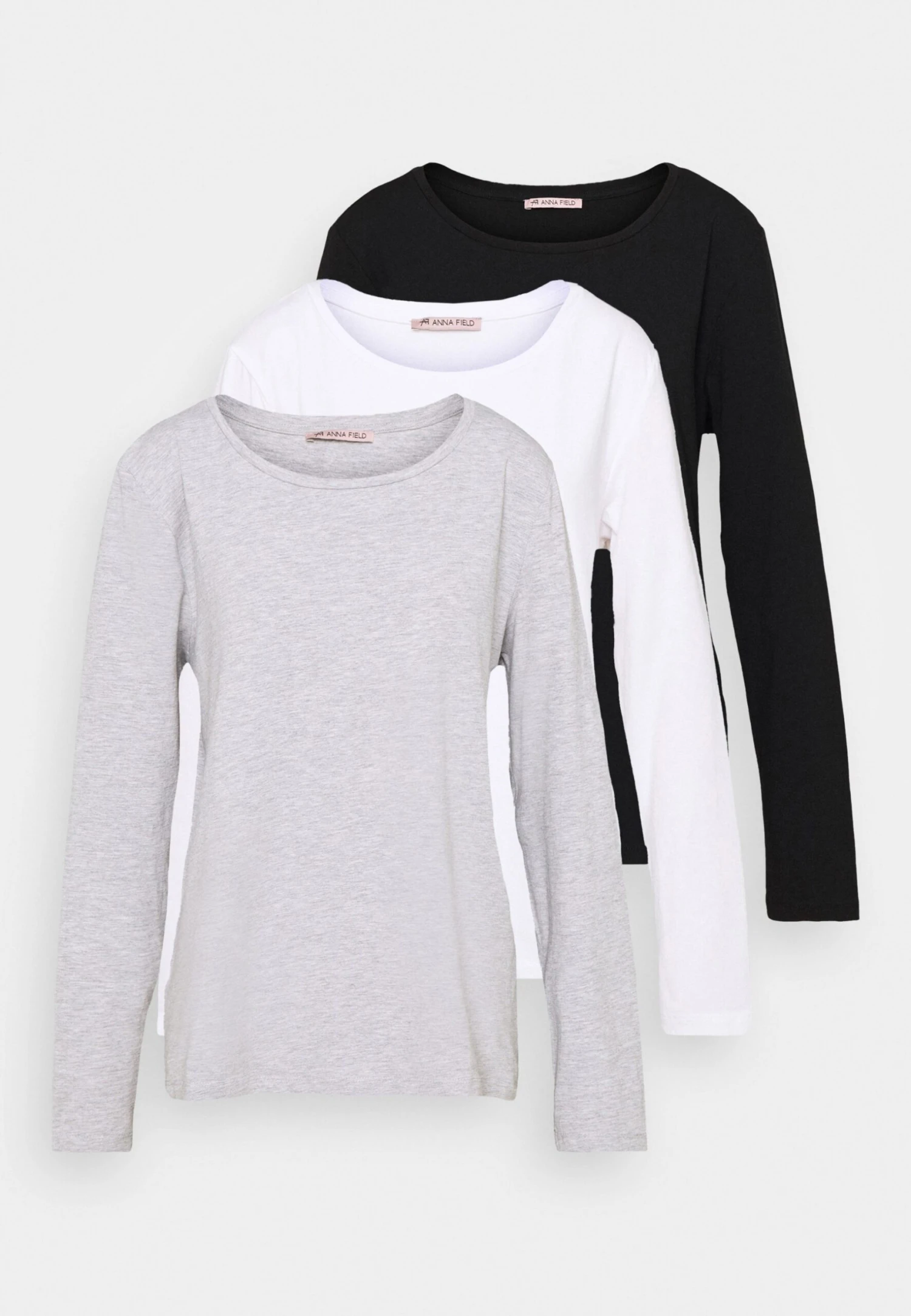 Anna Field 3 Pack - Longsleeve - Black/White/Mottled Light Grey 8 Anna Field 3 Pack - Longsleeve - Black/White/Mottled Light Grey - Afbeelding 6