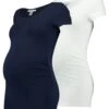 2 Pack - T-Shirt Basic - White/Dark Blue -Anna Field 975689405d9b479b8c18f6ba0fa529b0