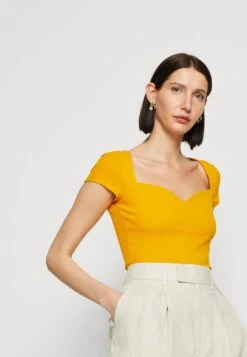 Anna Field T-Shirt Print - Dark Yellow -Anna Field 9901ad3af8df40aa81bad18a50a8586a