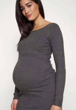 Gebreide Jurk - Mottled Dark Grey -Anna Field 9a06968578194d5ab9c55dd49c8a1972