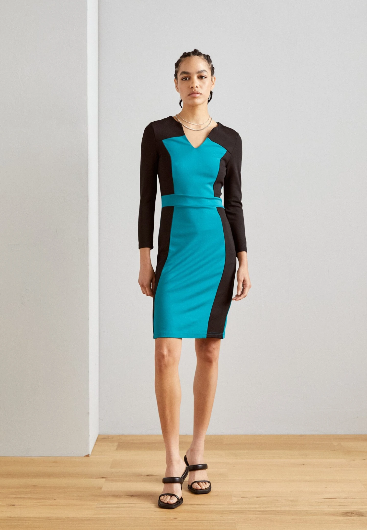 Anna Field Jerseyjurk - Black/Dark Green 4 Anna Field Jerseyjurk - Black/Dark Green - Afbeelding 2