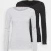 Anna Field 2 Pack - Longsleeve - Black/Mottled Grey 1 Anna Field 2 Pack - Longsleeve - Black/Mottled Grey -Anna Field a08b888d9ddc4593b2c85c83593a47a8
