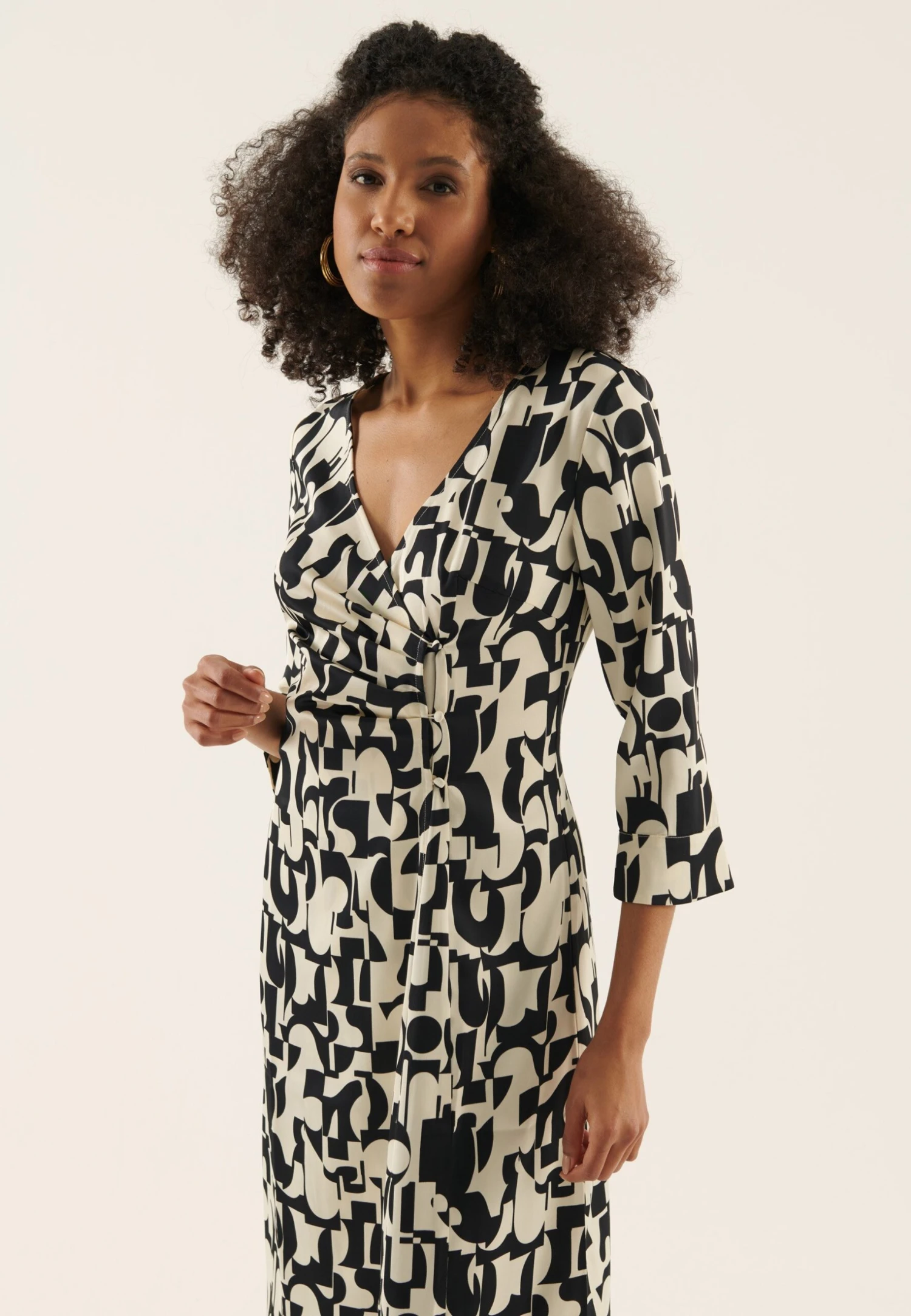 Anna Field Jurk - Black/Off-White 8 Anna Field Jurk - Black/Off-White - Afbeelding 6