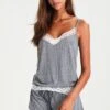Anna Field Sarah Short Pj Set- Pyjama - Off-White/Dark Blue -Anna Field a6afac5f04fa4bb395a4a1563bcf371f