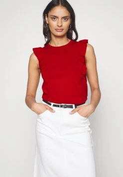 Anna Field T-Shirt Basic - Dark Red -Anna Field a88d54a1605f4a4097a585724963945e