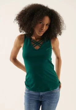 Anna Field 2-Pack - Top - Black/Dark Green 11 Anna Field 2-Pack - Top - Black/Dark Green -Anna Field acf3a39a30f84d239c78a2a360d76827