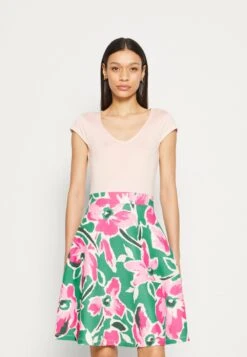Anna Field Jerseyjurk - White/Green/Pink