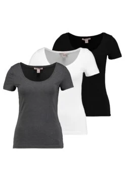 Anna Field 3 Pack - T-Shirt Basic - White/Black/Dark Grey 10 Anna Field 3 Pack - T-Shirt Basic - White/Black/Dark Grey -Anna Field bb08976caaf640e78f849b1b6087903f
