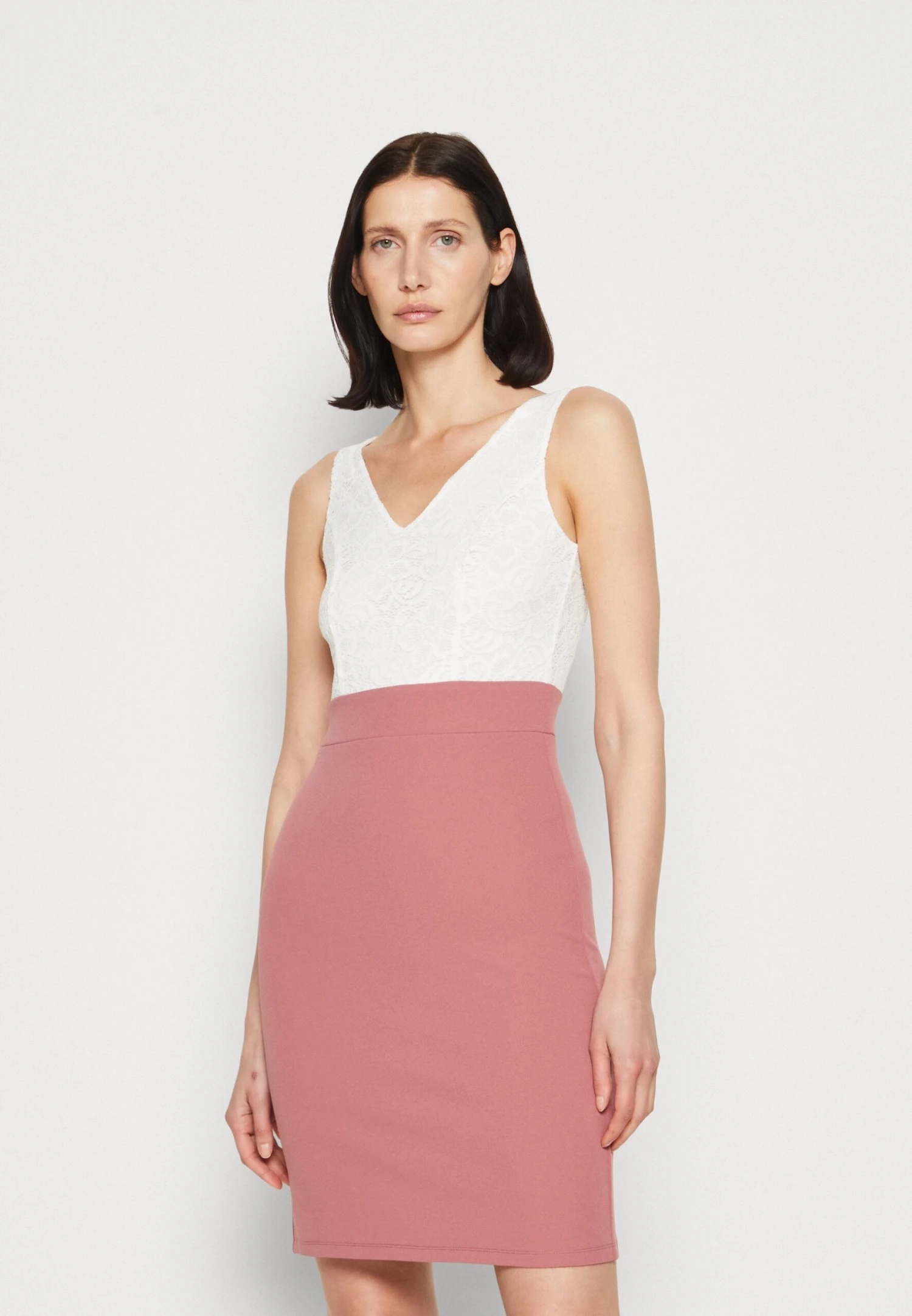 Anna Field Jerseyjurk - White/Pink 3 Anna Field Jerseyjurk - White/Pink