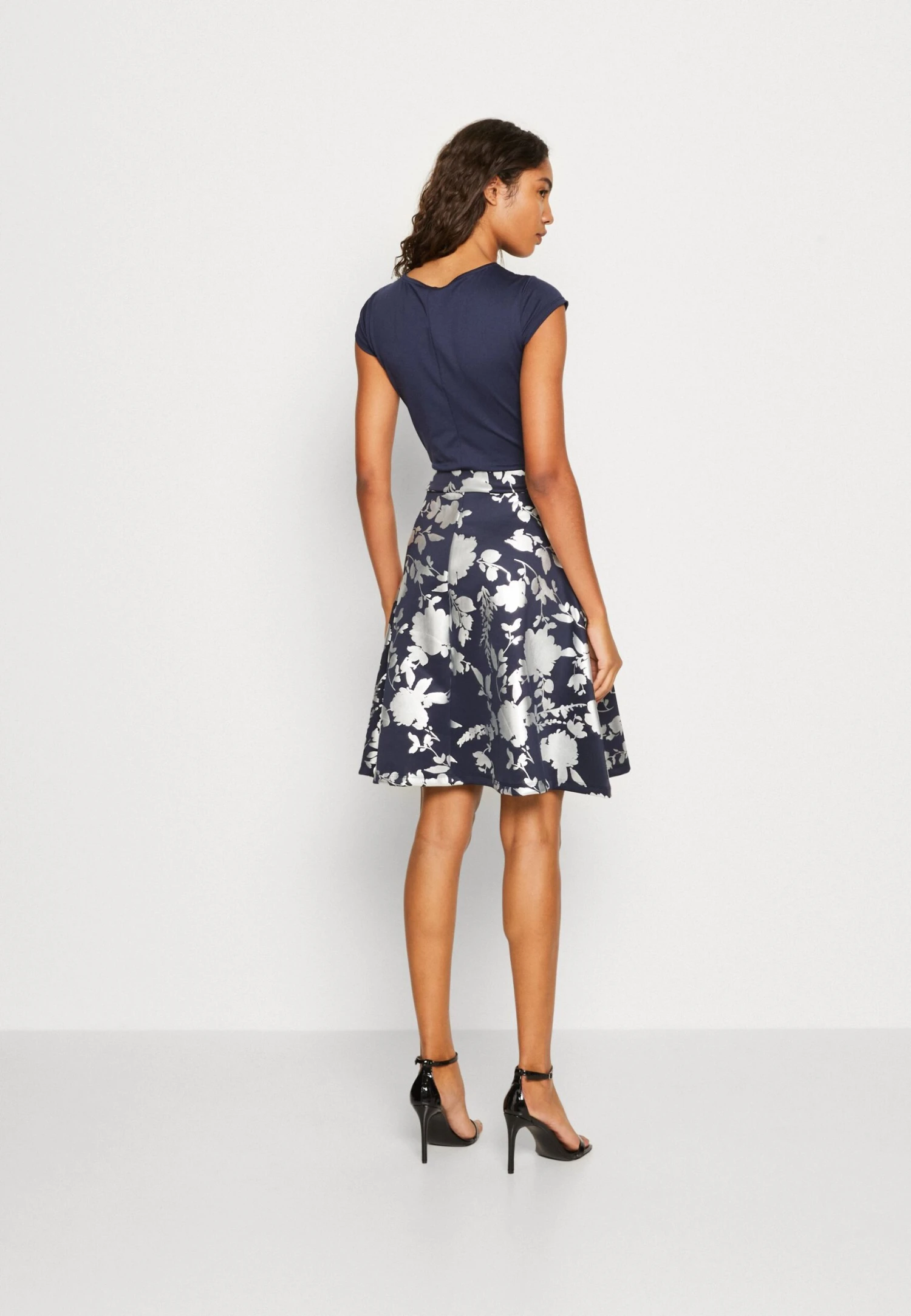 Anna Field Jerseyjurk - Dark Blue/Silver 5 Anna Field Jerseyjurk - Dark Blue/Silver - Afbeelding 3