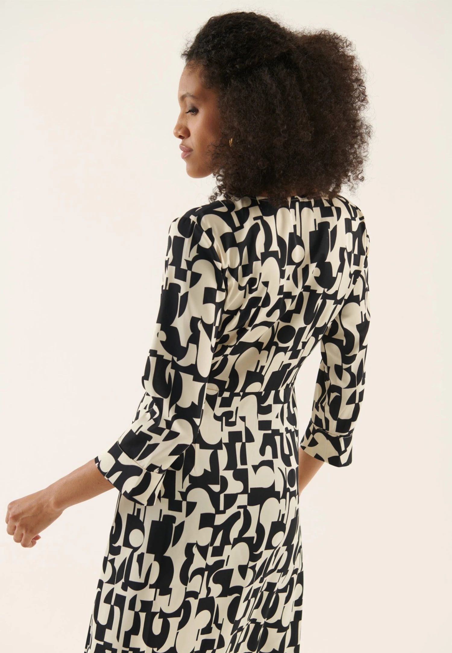 Anna Field Jurk - Black/Off-White 5 Anna Field Jurk - Black/Off-White - Afbeelding 3