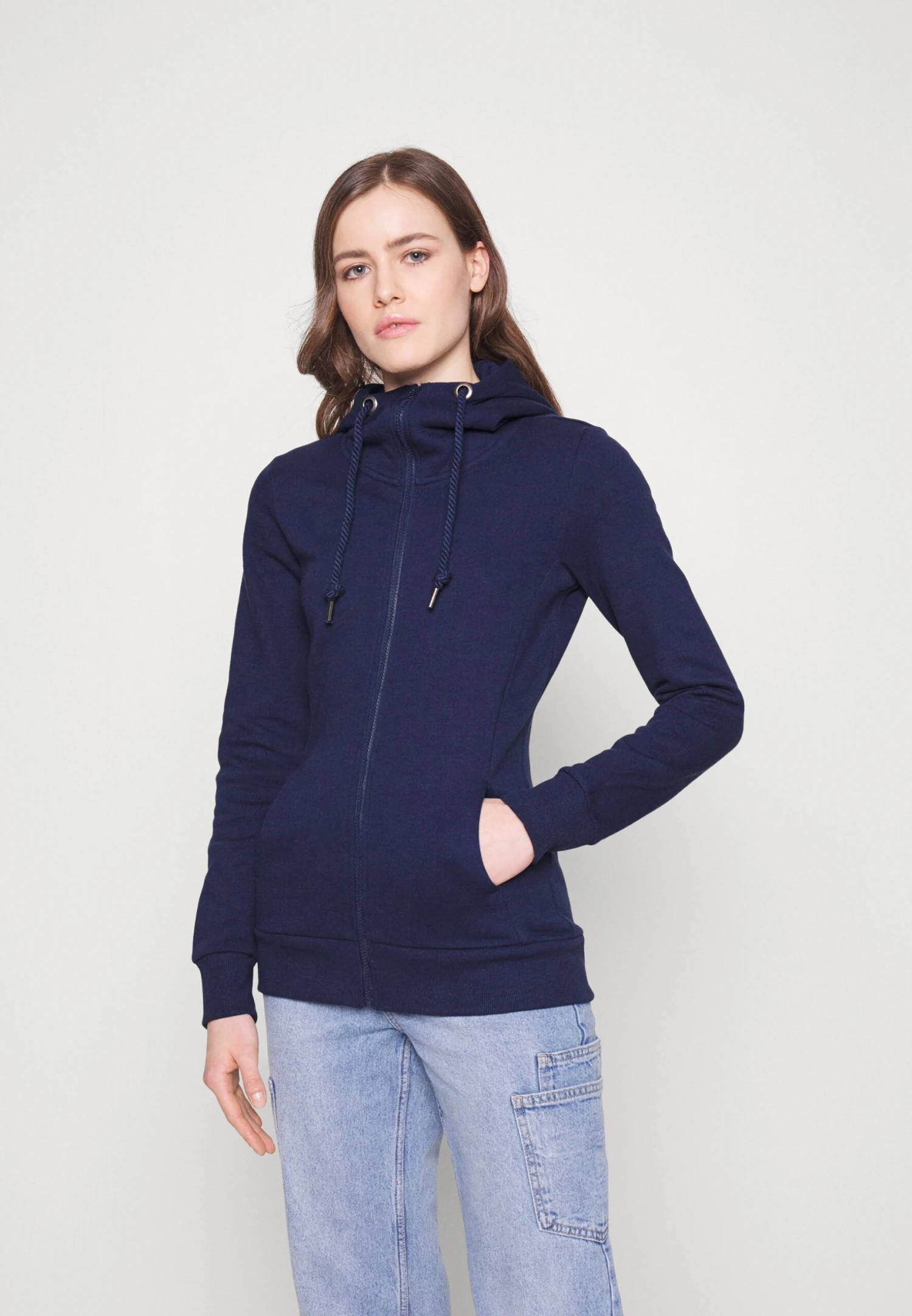 Sweater Met Rits -Dark Blue 3 Sweater Met Rits -Dark Blue