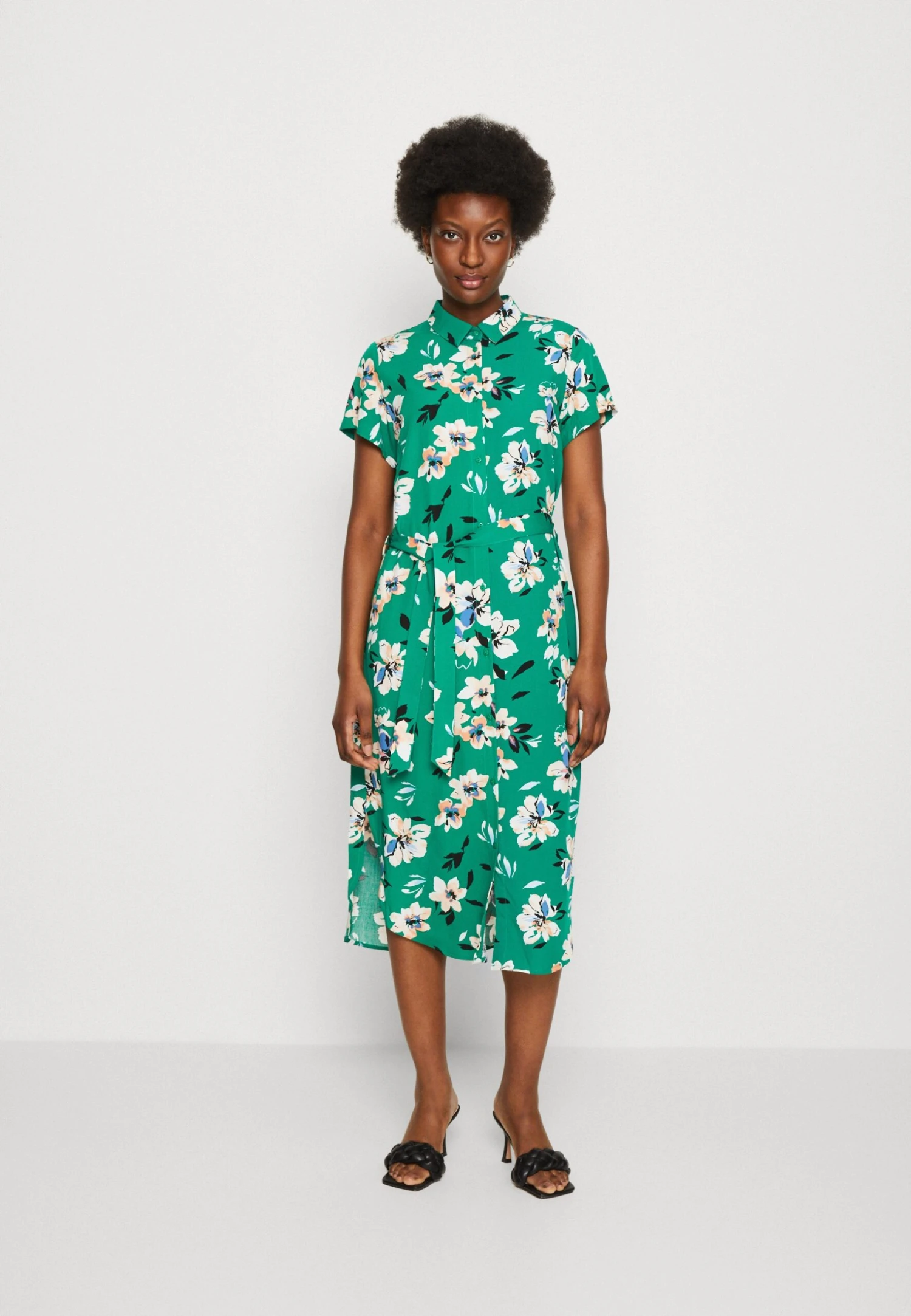 Anna Field Blousejurk - Green/Pink 5 Anna Field Blousejurk - Green/Pink - Afbeelding 3