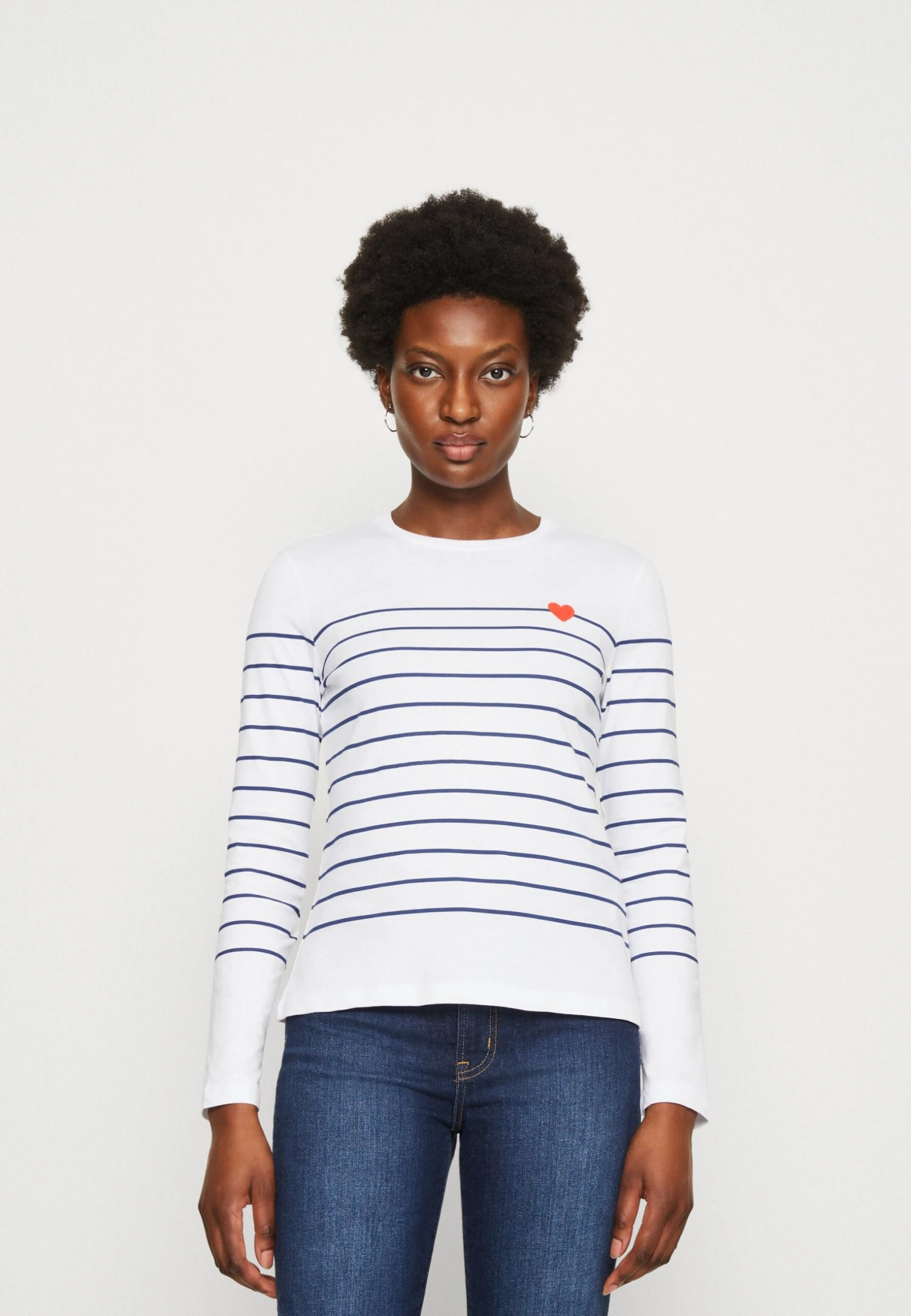 Anna Field Longsleeve - White/Dark Blue 3 Anna Field Longsleeve - White/Dark Blue
