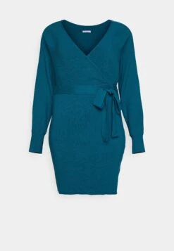 Wrap V Ausschnitt Mini Strickkleid Mit Gürtel - Gebreide Jurk - Teal 10 Wrap V Ausschnitt Mini Strickkleid Mit Gürtel - Gebreide Jurk - Teal -Anna Field fc5159f58bee4be986bbac22de2132cb