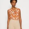 Anna Field Top - Brown/White 1 Anna Field Top - Brown/White -Anna Field fe555810948f4dc7ba5f2f347a1baedd