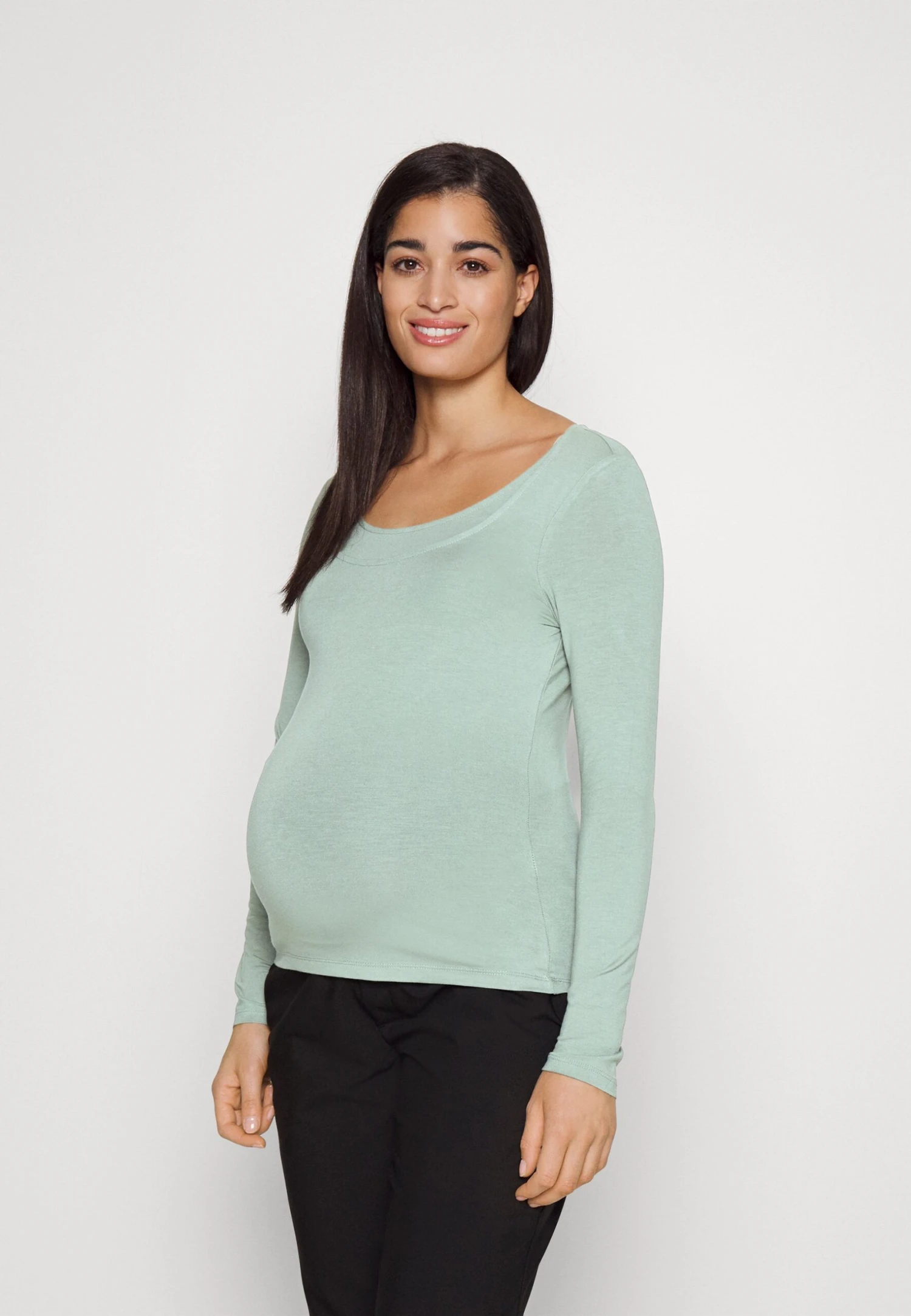 Maternity Basic Longsleeve 2 Pack - Longsleeve - Pink/Light Green 4 Maternity Basic Longsleeve 2 Pack - Longsleeve - Pink/Light Green - Afbeelding 2
